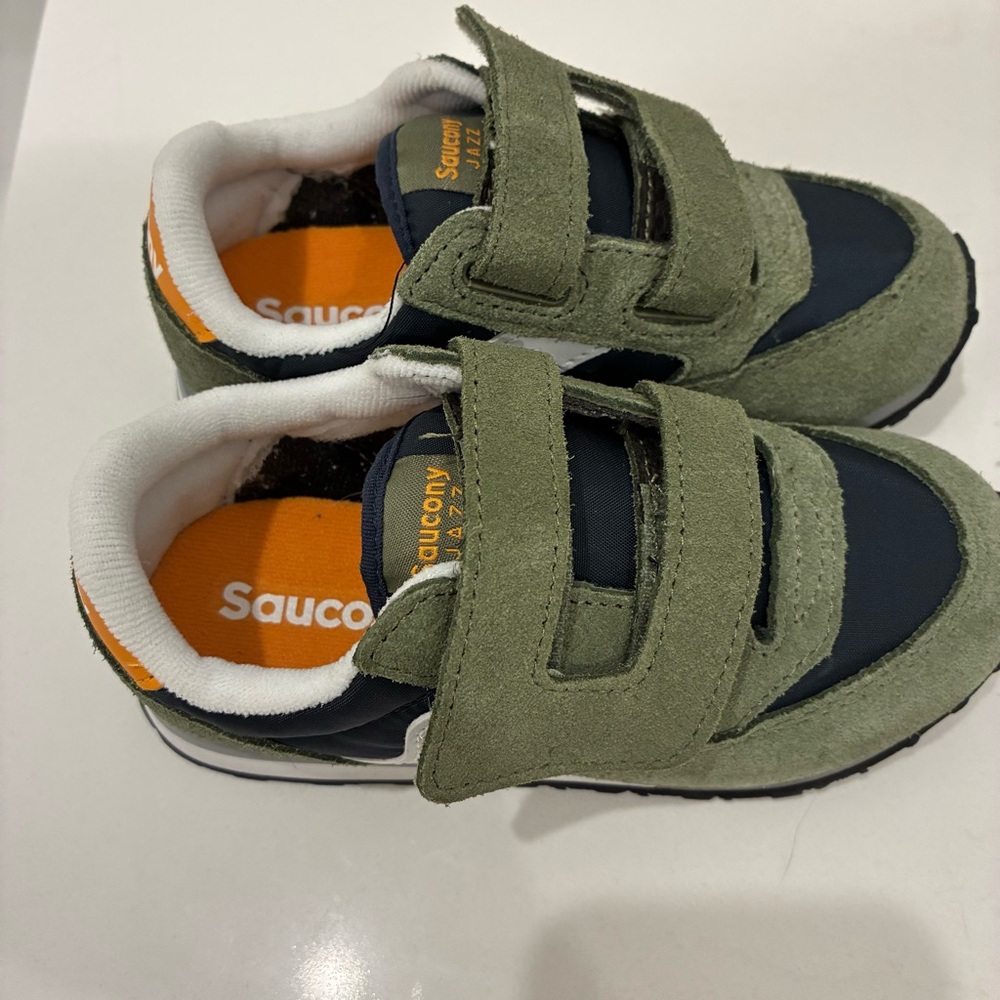 Saucony Kids' Olive and Navy Sneakers